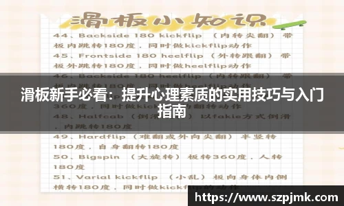 滑板新手必看：提升心理素质的实用技巧与入门指南