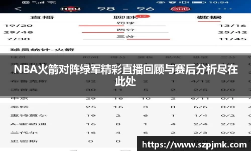 NBA火箭对阵绿军精彩直播回顾与赛后分析尽在此处